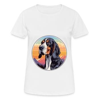 Chien de la Forêt-Noire race de chien dessin animé Kawaii Waterc - T-shirt respirant Femme - blanc - Devant - AI Model Female 172 dark (172cm)