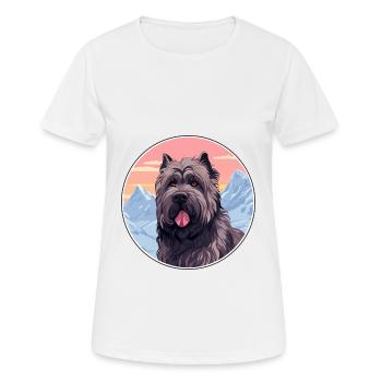 Bouvier Des Flandres Race De Chien Cartoon Kawaii Wate - T-shirt respirant Femme - blanc - Devant - AI Model Female 172 dark (172cm)