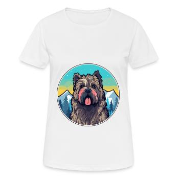 Bouvier Des Ardennes Race De Chien Cartoon Kawaii Wate - T-shirt respirant Femme - blanc - Devant - AI Model Female 172 dark (172cm)