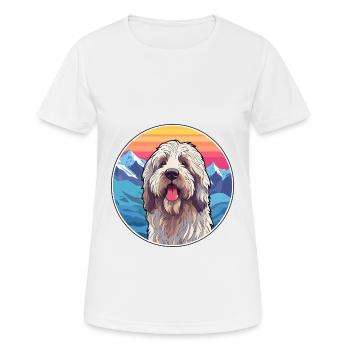 Bergamasco Hunderasse Cartoon Kawaii Aquarell - Frauen T-Shirt atmungsaktiv - Weiß - Vorne - AI Model Female 172 dark (172cm)