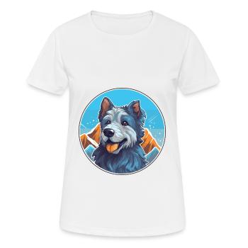 Bleu De Gascogne Chien Race Cartoon Kawaii Watercol - T-shirt respirant Femme - blanc - Devant - AI Model Female 172 dark (172cm)