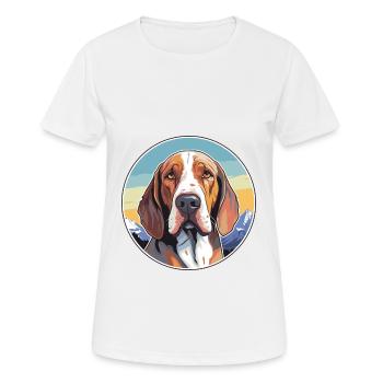 Bruno Jura Hund Rasse Cartoon Kawaii Watercol - Frauen T-Shirt atmungsaktiv - Weiß - Vorne - AI Model Female 172 dark (172cm)