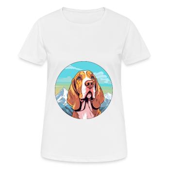 Bracco Italiano Hunderasse Cartoon Kawaii Watercolo - Frauen T-Shirt atmungsaktiv - Weiß - Vorne - AI Model Female 172 dark (172cm)