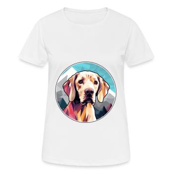 Braque Saint Germain chien race dessin animé kawaii Wate - T-shirt respirant Femme - blanc - Devant - AI Model Female 172 dark (172cm)