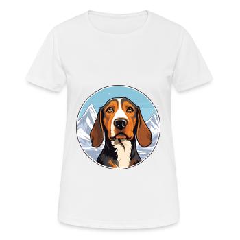 Canarian Warren Hound chien race dessin animé Kawaii Wat - T-shirt respirant Femme - blanc - Devant - AI Model Female 172 dark (172cm)