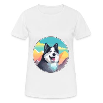 Cao Da Serra De Aires Hunderasse Cartoon Kawaii Wat - Frauen T-Shirt atmungsaktiv - Weiß - Vorne - AI Model Female 172 dark (172cm)