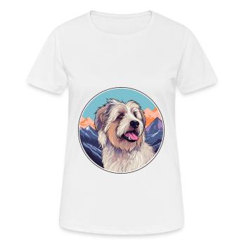 Cao De Castro Laboreiro Race De Chien Cartoon Kawaii W - T-shirt respirant Femme - blanc - Devant - AI Model Female 172 dark (172cm)