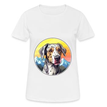 Catahoula Cur Dog Breed Cartoon Kawaii Watercolor - Women's Breathable T-Shirt - white - Front - AI Model Female 172 dark (172cm)