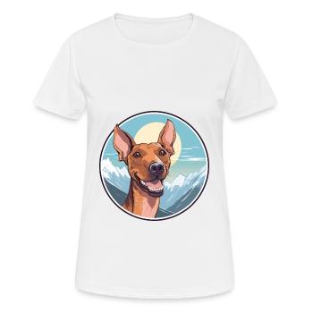 Cirneco Dell Etna Dog Breed Cartoon Kawaii Waterco - Women's Breathable T-Shirt - white - Front - AI Model Female 172 dark (172cm)