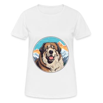 Caucasian Shepherd Dog Breed Cartoon Kawaii Waterc - Women's Breathable T-Shirt - white - Front - AI Model Female 172 dark (172cm)