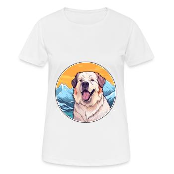 Zentralasiatische Schäferhundsrasse Cartoon Kawaii Wa - Frauen T-Shirt atmungsaktiv - Weiß - Vorne - AI Model Female 172 dark (172cm)