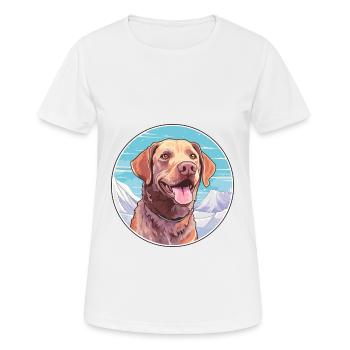 Chesapeake Bay Retriever Dog Breed Cartoon Kawaii - Women's Breathable T-Shirt - white - Front - AI Model Female 172 dark (172cm)