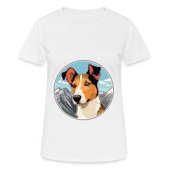 Chilenischer Foxterrier Hunderasse Karikatur Kawaii Wasser - Frauen T-Shirt atmungsaktiv - Weiß - Vorne - AI Model Female 172 dark (172cm)