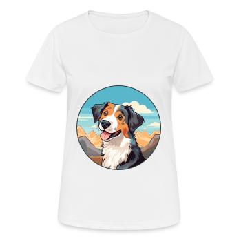 Cimarron Uruguayo Dog Breed Cartoon Kawaii Waterco - Women's Breathable T-Shirt - white - Front - AI Model Female 172 dark (172cm)