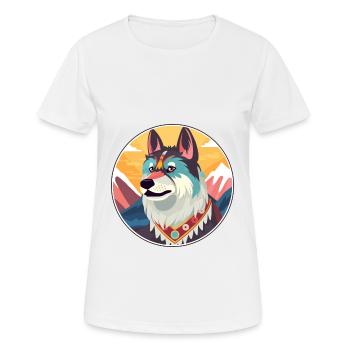 Chinese Imperial Dog Breed Cartoon Kawaii Watercol - Women's Breathable T-Shirt - white - Front - AI Model Female 172 dark (172cm)