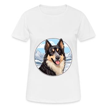Berger croate race de chien Cartoon Kawaii Waterco - T-shirt respirant Femme - blanc - Devant - AI Model Female 172 dark (172cm)