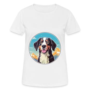 Deutsche Bracke Hunderasse Cartoon Kawaii Watercolo - Frauen T-Shirt atmungsaktiv - Weiß - Vorne - AI Model Female 172 dark (172cm)