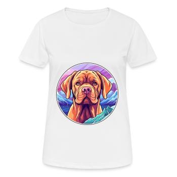 Bordeauxdogge Hunderasse Cartoon Kawaii Waterco - Frauen T-Shirt atmungsaktiv - Weiß - Vorne - AI Model Female 172 dark (172cm)