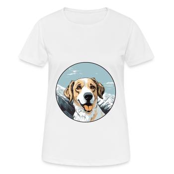 Drever chien race dessin animé Kawaii aquarelle - T-shirt respirant Femme - blanc - Devant - AI Model Female 172 dark (172cm)