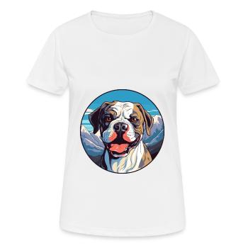 Cordoba chien de combat race dessin animé kawaii watercol - T-shirt respirant Femme - blanc - Devant - AI Model Female 172 dark (172cm)