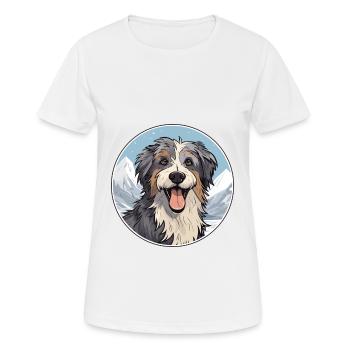 Chien de berger croate race de chien dessin animé Kawaii Waterco - T-shirt respirant Femme - blanc - Devant - AI Model Female 172 dark (172cm)