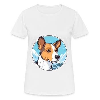 Danois Suédois Farmdog Race Cartoon Kawaii Wa - T-shirt respirant Femme - blanc - Devant - AI Model Female 172 dark (172cm)