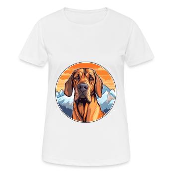Brasileiro chien race dessin animé Kawaii aquarelle - T-shirt respirant Femme - blanc - Devant - AI Model Female 172 dark (172cm)