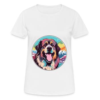 Estrela Mountain Dog race Cartoon Kawaii Watercol - T-shirt respirant Femme - blanc - Devant - AI Model Female 172 dark (172cm)