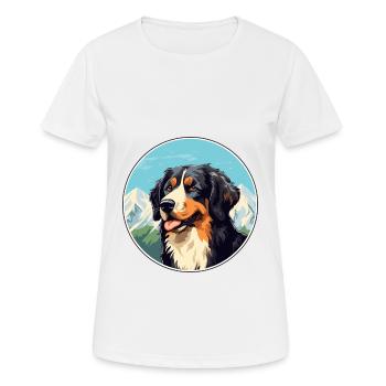 Formose Mountain Dog race Cartoon Kawaii Waterco - T-shirt respirant Femme - blanc - Devant - AI Model Female 172 dark (172cm)
