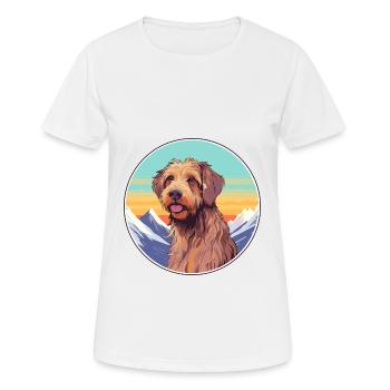 Fauve De Bretagne Dog Breed Cartoon Kawaii Waterco - Women's Breathable T-Shirt - white - Front - AI Model Female 172 dark (172cm)