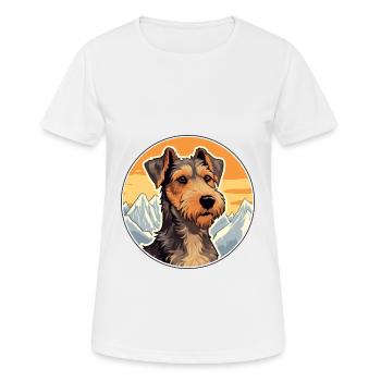 Chien de chasse allemand Terrier race Cartoon Kawaii Wa - T-shirt respirant Femme - blanc - Devant - AI Model Female 172 dark (172cm)