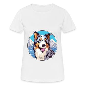 Kaikadi Hunderasse Karikatur Kawaii Aquarell - Frauen T-Shirt atmungsaktiv - Weiß - Vorne - AI Model Female 172 dark (172cm)