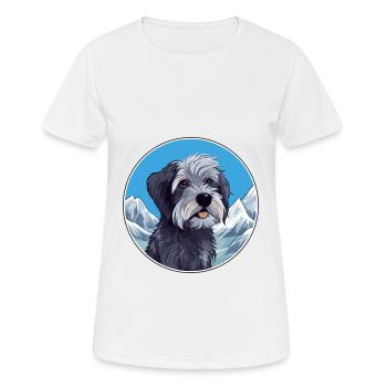 Griffon Bleu De Gascogne Dog Breed Cartoon Kawaii - Women's Breathable T-Shirt - white - Front - AI Model Female 172 dark (172cm)
