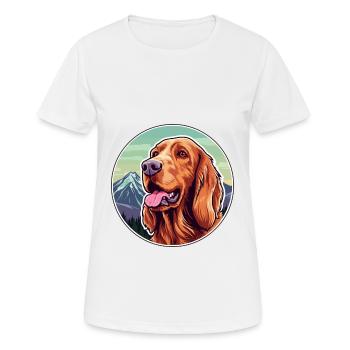 Irischer Setter Hund Rasse Cartoon Kawaii Aquarell - Frauen T-Shirt atmungsaktiv - Weiß - Vorne - AI Model Female 172 dark (172cm)