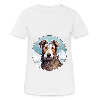 Hase indische Hunderasse Cartoon Kawaii Aquarell - Frauen T-Shirt atmungsaktiv - Weiß - Vorne - AI Model Female 172 dark (172cm)