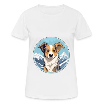 Havenese chien race dessin animé Kawaii aquarelle - T-shirt respirant Femme - blanc - Devant - AI Model Female 172 dark (172cm)