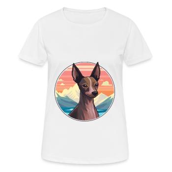 Inca Haarlose Hunderasse Cartoon Kawaii Aquarell - Frauen T-Shirt atmungsaktiv - Weiß - Vorne - AI Model Female 172 dark (172cm)