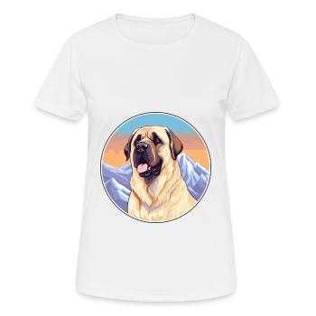 Kangal chien race dessin animé Kawaii aquarelle - T-shirt respirant Femme - blanc - Devant - AI Model Female 172 dark (172cm)