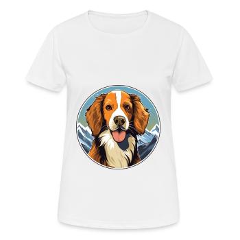 Kooikerhondje Hunderasse Cartoon Kawaii Aquarell - Frauen T-Shirt atmungsaktiv - Weiß - Vorne - AI Model Female 172 dark (172cm)