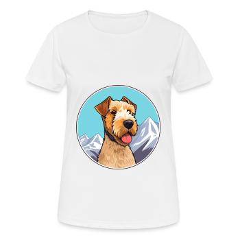 Lakeland Terrier Dog Breed Cartoon Kawaii Watercol - Women's Breathable T-Shirt - white - Front - AI Model Female 172 dark (172cm)