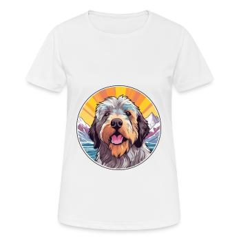 Middle Asian Ovtcharka Dog Breed Cartoon Kawaii Wa - Women's Breathable T-Shirt - white - Front - AI Model Female 172 dark (172cm)