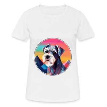 Mittelschnauze Hunderasse Karikatur Kawaii Aquarell - Frauen T-Shirt atmungsaktiv - Weiß - Vorne - AI Model Female 172 dark (172cm)