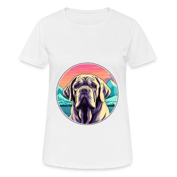 Mastiff napolitain race de chien dessin animé kawaii waterc - T-shirt respirant Femme - blanc - Devant - AI Model Female 172 dark (172cm)