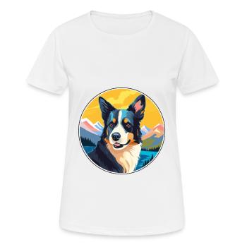 Norrbottenspets Hunderasse Cartoon Kawaii Watercolo - Frauen T-Shirt atmungsaktiv - Weiß - Vorne - AI Model Female 172 dark (172cm)