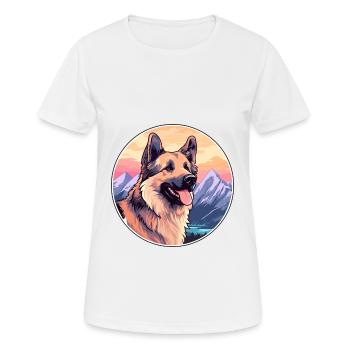 Majorca Shepherd Dog Breed Cartoon Kawaii Watercol - Women's Breathable T-Shirt - white - Front - AI Model Female 172 dark (172cm)