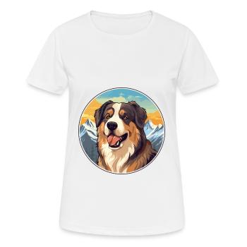 Moscow Watchdog Dog Breed Cartoon Kawaii Watercolo - Women's Breathable T-Shirt - white - Front - AI Model Female 172 dark (172cm)