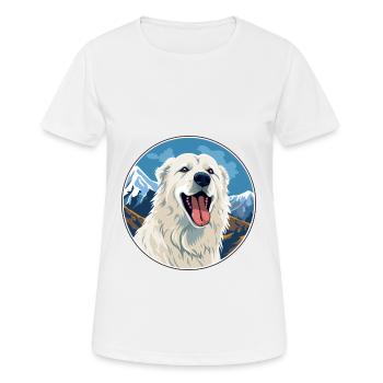 Maremma Sheepdog Dog Breed Cartoon Kawaii Watercol - Women's Breathable T-Shirt - white - Front - AI Model Female 172 dark (172cm)