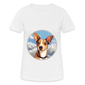 Miniatur Foxterrier Hunderasse Cartoon Kawaii Wat - Frauen T-Shirt atmungsaktiv - Weiß - Vorne - AI Model Female 172 dark (172cm)