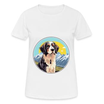 Nouvelle-Zélande Tête Chien Race Cartoon Kawaii Eau - T-shirt respirant Femme - blanc - Devant - AI Model Female 172 dark (172cm)