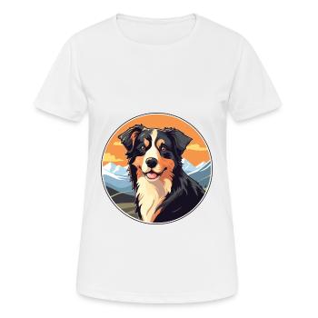 Nordamerikanischer Schäferhund Rasse Cartoon Kawaii W - Frauen T-Shirt atmungsaktiv - Weiß - Vorne - AI Model Female 172 dark (172cm)